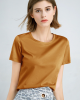 Simple Loose Short Sleeves Solid Color Round-Neck T-Shirts Tops