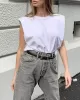 Solid Color Cap Sleeve Loose Round-Neck T-Shirts