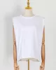 Solid Color Cap Sleeve Loose Round-Neck T-Shirts