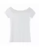 Gauze See-Through Split-Joint Short Sleeves Skinny Boat Neck T-Shirts