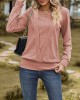 Colorful Solid Color Long Sleeves Loose Square-neck T-Shirts Tops