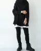 Urban Black&Gray High-Neck Long Sleeve Oversize T-Shirt