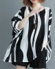 Original Chiffon Batwing Sleeves Striped Shirts Tops