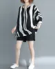 Original Chiffon Batwing Sleeves Striped Shirts Tops