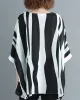 Original Chiffon Batwing Sleeves Striped Shirts Tops