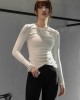 Simple Solid Color Round-Neck Long Sleeves T-Shirt