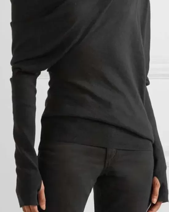 Urban Asymmetric One-Shoulder Long Sleeves T-Shirt Top