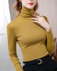 Simple 9 Colors High-Neck Long Sleeves T-Shirt Top