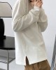 3 Colors Loose Casual Solid Color Split-Side T-Shirt Top