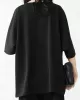 Contrast Color Batwing Sleeves Half Sleeves Round-neck T-Shirts Tops