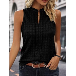 Solid Color Loose Sleeveless V-Neck Vest Top