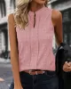 Solid Color Loose Sleeveless V-Neck Vest Top