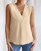 Layered Solid Color Loose Sleeveless V-Neck Vest Top