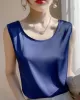 Solid Color Loose Sleeveless Round-Neck Vest Top