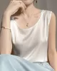 Solid Color Loose Sleeveless Round-Neck Vest Top