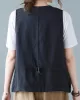 Simple Loose V-Neck Solid Color Vest