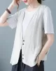 Simple Loose V-Neck Solid Color Vest