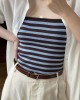 Simple Casual Striped Strapless Top