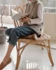 Simple Sleeveless Loose Buttoned Solid Color Round-Neck Sweater Vest Outerwear