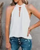 Stylish Selection Loose Solid Color Halter-Neck Vest Top