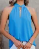 Stylish Selection Loose Solid Color Halter-Neck Vest Top