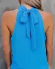 Stylish Selection Loose Solid Color Halter-Neck Vest Top