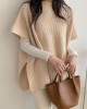 Casual Loose Short Sleeves Solid Color Round-Neck Sweater Tops Vest Top