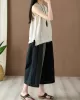 Fringed Solid Color Loose Sleeveless Round-Neck Vest Top