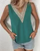 Split-Joint Loose Sleeveless V-Neck Vest Top Blouses