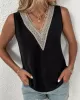 Split-Joint Loose Sleeveless V-Neck Vest Top Blouses