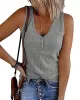 Pleated Solid Color Skinny Sleeveless V-Neck Vest Top