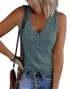 Pleated Solid Color Skinny Sleeveless V-Neck Vest Top