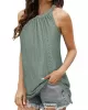 Hollow Solid Color Loose Sleeveless Round-Neck Vest Top