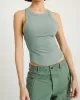 Back Cross Solid Color Skinny Sleeveless Vest Top