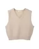 Solid Color Loose Sleeveless V-Neck Vest Top