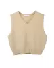 Solid Color Loose Sleeveless V-Neck Vest Top