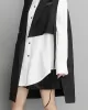 Asymmetric Pockets Tied Sleeveless Notched Collar Vest Outerwear