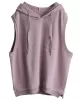 Artistic Retro Solid Hooded Vest