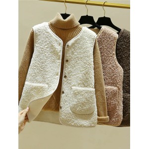 Loose Warm Lambswool Vest