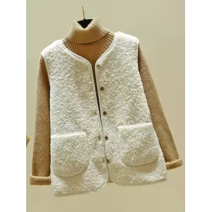 Loose Warm Lambswool Vest