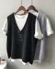 Simple 9 Colors V-Neck Loose Sleeveless Vest