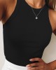 Solid Color Sleeveless Slim Sports Casual Tanks