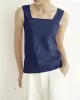 Casual Simple 6 Colors Square-Neck Sleeveless Vest