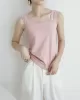 Casual Simple 6 Colors Square-Neck Sleeveless Vest