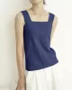 Casual Simple 6 Colors Square-Neck Sleeveless Vest