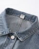 Simple Split-Joint Solid Color Denim Vest Outerwear